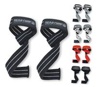 BEAR GRIP - Premium Dual Ply Lifting Straps, Elite Edition (Heavy Duty Black)