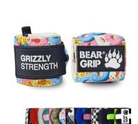 BEAR GRIP - Premium Heavy Duty Weight Lifting Wrist Wraps, Bodybuilding, Crossfit, Powerlifting, StrongMan (Donut, 18 Inches)