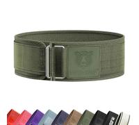 BEAR GRIP - Self-Locking Weight Lifting Belt, Premium Weightlifting Belt for Crossfit, Power Lifting, Bodybuilding, Lifting Belt for Men and Women, Workout Belt for Liftin (Khaki, S)