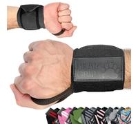 BEAR GRIP - Weight lifting wrist support wraps (Sold in pairs) (Black)