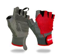 BEAR GRIP - Workout Gloves, Lightweight Breathable edition (Red, XS)