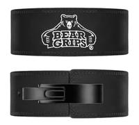 Bear Grips 10mm Suede Leather Lever Weight Lifting Belt, Perfect for Gym, Squats, Weights, For Men and Women, Gym Accessories, Powerlifting Belt, Deadlifts, Bodybuilding (Black)