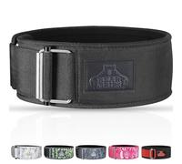 Bear Grips Weight Lifting Belt - Locking Buckle, Nylon, Squat & Deadlift Belt, Workout & Exercise Belt | Stealth Black (Medium)