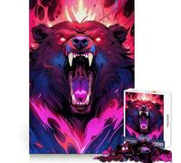 Bear Grizzly Fury 1000 Piece Jigsaws for Adults Puzzle Memory Training Easy Enjoyment Flawless Cut Ideal Xmas Gift (50x75cm)