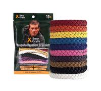 Bear Grylls Mosquito Repellent Bracelets | Crafted for Adventure | Adjustable Leather | DEET-Free | Long-Lasting Protection | Pack of 10