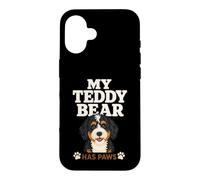 Bear Has Paws Bernese Mountain Dog Case for iPhone 16