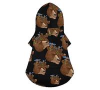 Bear Head Bird Roost Dog Hoodie Luxury Dog Clothes Winter Dog Jacket Pet Clothes Hoodie French Bulldog Teddy Pug Puppy Clothes S