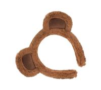 Bear Headband - Cute Plush Adjustable Costume | Cute Bear Ears Brown Animal Headband | for Party Celebration Photoshoot Event Daily Washing Face Ladies Girls