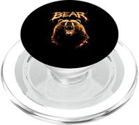 Bear Heavy Metal 80s Rock Music Metalhead Electric Guitar PopSockets PopGrip for MagSafe