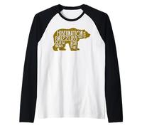 Bear Hibernation Art Nature Raglan Baseball Tee