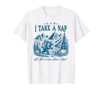 Bear Hiking Design Can I Take A Nap at The Mountain Top? T-Shirt