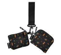 Bear Holding Balloon Dual Wristlet Wallets for Women Cute Fashion Card Organizer Purse with Keychain for Men Women 2 Pcs, Bear Holding A Balloon, One Size, Modern