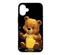 Bear Honey Jar Grizzly Kawaii Case for iPhone 16 Plus