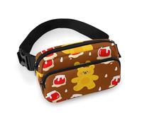 Bear Honey Pattern Fanny Pack for Men Women, Durable Sling Chest Bag with Adjustable Strap & Large Pocket, Small Crossbody Bag for Running, Hiking, Cycling, Travel
