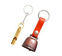 Bear Horn for Hiking,Self Defense Portable Loud Survival Gear | Outdoor Brass Bear Bell Camping Whistle Set - for Men Women Backpacking Mountain Biking Wilderness Repelling Warning