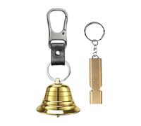 Bear Horns for Hiking - Outdoor Brass Bear Bell Camping Whistle Set, Safety Portable Survival Equipment, Men Women Traveler Mountain Bike Wilderness Adventure Fishing Wildlife