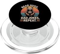 Bear Hugs Dad Jokes Repeat Retro PopSockets PopGrip for MagSafe