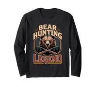 Bear Hunting Legend Grizzly Hunter Forest Camp Long Sleeve T-Shirt