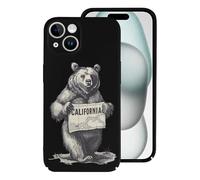 Bear I Love California Funny Protective Case Lightweight Phone Cover Compatible With iPhone 15/15 Plus/15 Pro/15 Pro Max Funny Protector