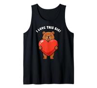 Bear I Love This Big Heart Valentines Day Boys Girls Kids Tank Top