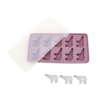 Bear Ice Cubes Mold,Cute Polar Bear 10 Cavity Silicone Ice Cubes Mold with Lid - Specialty Tools Gadgets for Food Candy Chocolate Fruit Drinking Coffee Whiskey Parties Camping