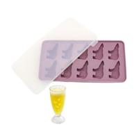 Bear Ice Cubes Mold - Cute Polar Bear 10 Cavity Silicone Ice Tray with Lid,Specialty Tools & Gadgets for Whiskey Coffee Cocktails Candy