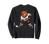 Bear Ice Hockey Player Sweatshirt