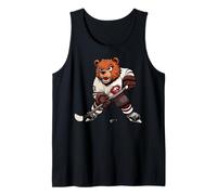 Bear Ice Hockey Player Tank Top