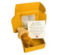 Bear In Box - Mini Keepsake Gift, Handmade Plush Companion Present | Soft Crafted Stuffed Featuring Inspirational Card Pocket Design, Brings Comfort And Encouragement, Suitable For