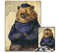 Bear in Sailor Outfit Puzzles 1000 Pieces for Adults Wooden Puzzles Adult Game Gift Family Interactive Game Brain Challenge Gift 1000 PCS(75x50cm)