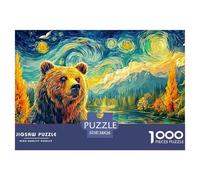 Bear in Starry LandscapeDeluxe Jigsaw Puzzles for Adults Featuring 1000 Intricate And Challenging Educational Puzzle Pieces - Crafted to Be An Exceptional Gift Jigsaw Puzzles for Adults And Young Adu
