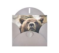 Bear in the Wild Gray prints Greeting Cards 6x4-inch with Envelope | Perfect for writing greetings and thank-you notes