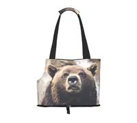 Bear in the Wild Patterned pet shoulder bag 26 * 34cm lightweight breathable travel pet bag weekend pet travel set