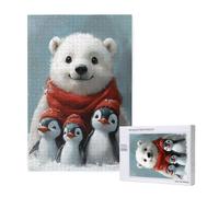 Bear Jigsaw Puzzles for Adults 5000, Penguin Large Wooden Puzzles for Adults, Funny/Difficult/Impossible/Challenging Decompression Games, As a Birthday for Women and Men 2T-1263