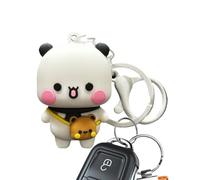 Bear Key Holder, Couple Bear Panda Doll Key Charm, Key Chain Jewelry Bag Pendant, Cute Animal Figure for Key Decoration