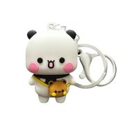 Bear Keychain - Cartoon Animal Panda Figure, Cute Mini Key Charm| Adorable Couple Keyring, Fun Collectible Accessory With Sturdy Construction Easy Carry For Boys Girls Teens Kids School Bag Backpack