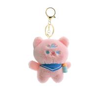 Bear Keychain,Cute Plush Keychain Backpack Keyrings Hand Bag Charm - Cute Keychains Key Ring Bag Charm Exquisite Compact for Backpack Car Interior