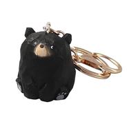 Bear Keychain,Wood Art Craft Carving Small Animal - Bear Keychain Toys School Bag Backpack Pendant For Kid Girls Women