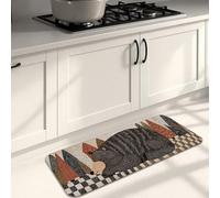 Bear Kitchen Mats for Floor, Rustic Animal Pattern Soft Mats, Cushioned Comfort Washable Non Slip Decor Rugs for Kitchen Sinks Laundry Room Bathroom 16x47 Inch