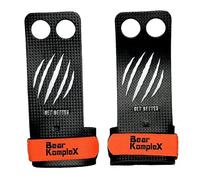 Bear KompleX Carbon Comp 2 hole Gymnastics grips are great for WODs, pullups, weight lifting, chin ups, cross training, kettlebells, more. Protect your palms from rips and tears! MED 2hole CARBON