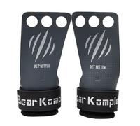 Bear KompleX Carbon Comp 3 hole hand grips and gymnastics grips Great for Cross fitness, pullups, weight lifting, chin ups, training, kettlebell, more. Protect your palms from rips! MED 3hole CARBON