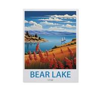 Bear Lake Utah，Tin Sign Vintage Wall Poster Retro Iron Painting Metal Plaque Sheet for Bar Cafe Garage Home Gift Birthday Wedding(15x30cm）6x12 inch-EB22