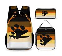 Bear LGBT Gay Flag Casual 3pcs Backpack Sets