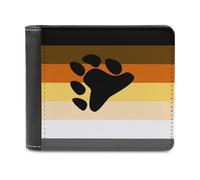 Bear LGBT Gay Flag Printed Wallets Bifold Wallet Change Cash Bag with Multiple Card Slots for Men And Women