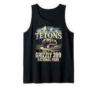 Bear Lovers Queen of The Tetons Grizzly 399 National Park Tank Top