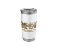 Bear Mama Leopard Print Creature Footprint Stainless Steel Insulated Tumbler