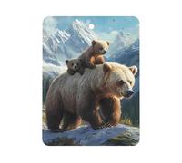 Bear Mama Wild Anima Car Air Freshener Decorative Hanging Aromatherapy Tablets for Car Trucks Square