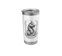 Bear Medieval Wizard Riding Snail Fantasy Stainless Steel Insulated Tumbler