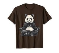 Bear Meditation Spirituality Buddhist Hindu Zen Buddha T-Shirt, Men, Brown, Small