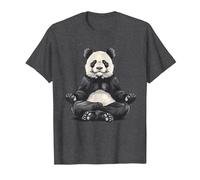 Bear Meditation Spirituality Buddhist Hindu Zen Buddha T-Shirt, Men, Dark Heather Grey, X-Large